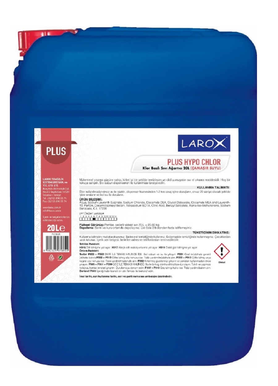 PLUS HYPO CHLOR Chlorine Based Liquid Bleach