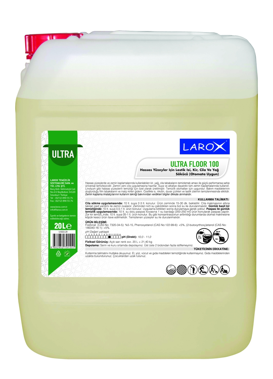 ULTRA FLOOR 100 - Dirt and Polish Remover for Sensitive Surfaces