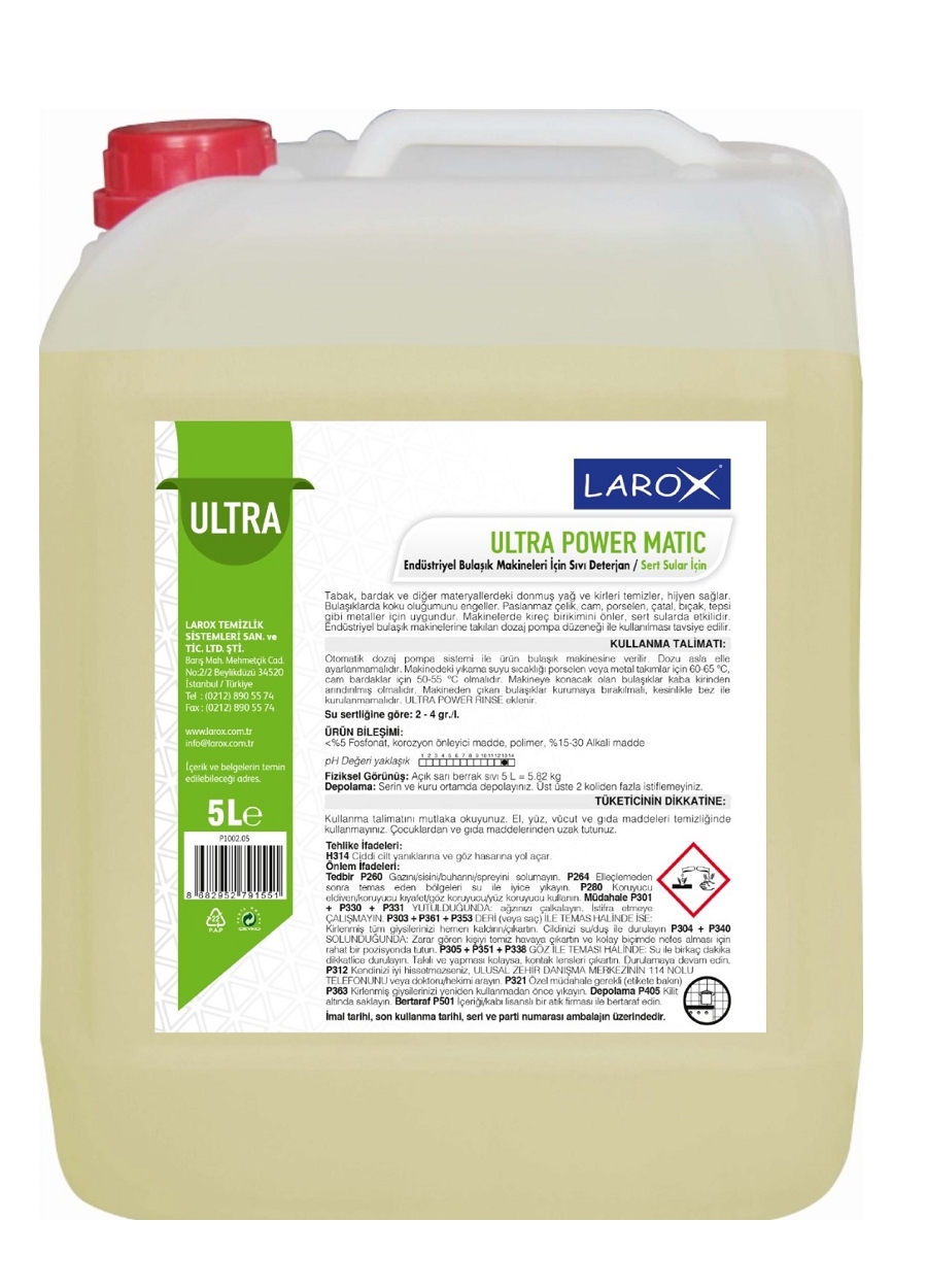  ULTRA POWER MATIC - Dishwasher Liquid for Hard Water